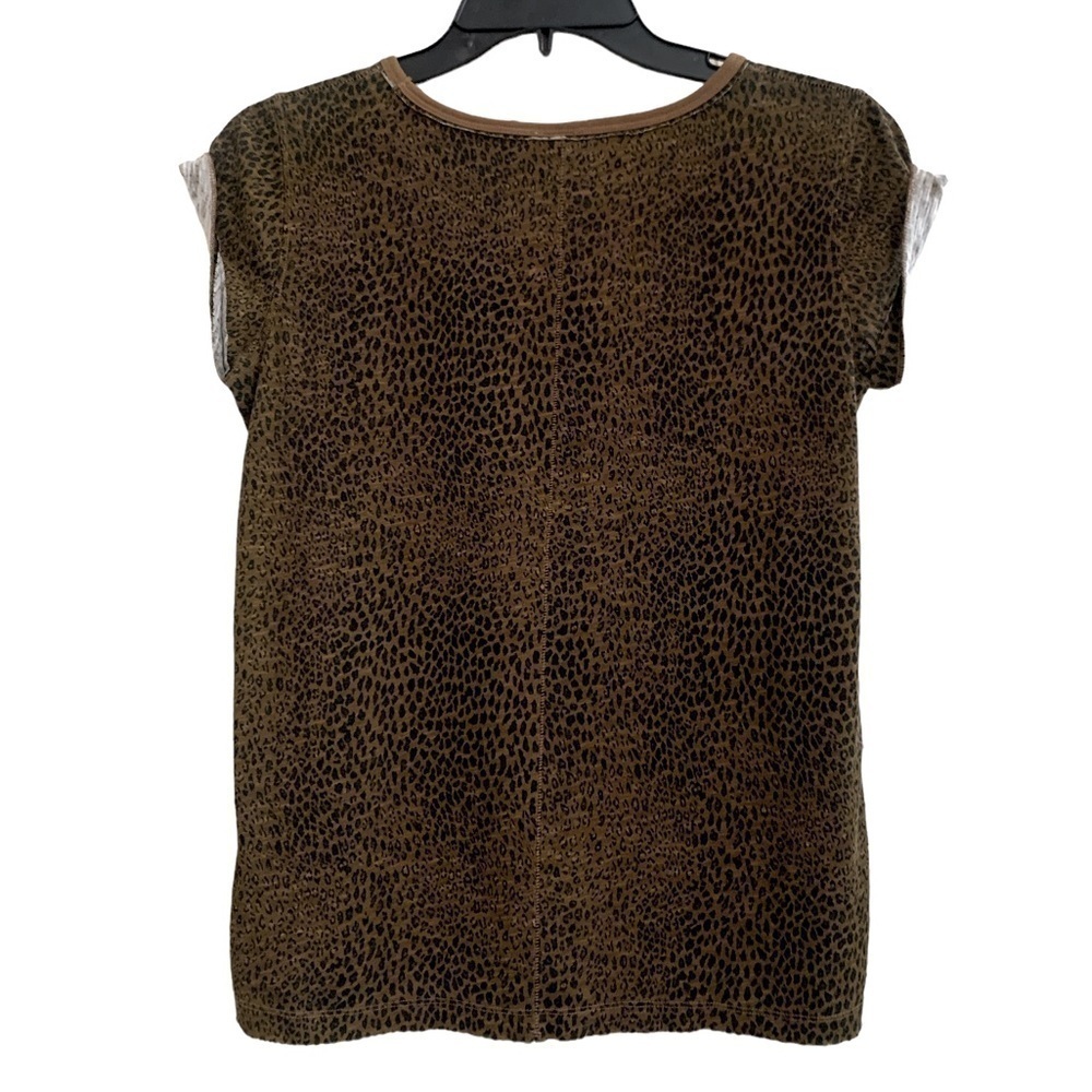 we The Free Printed Clare Tee Brown Leopard Small Free People - Picture 4 of 13